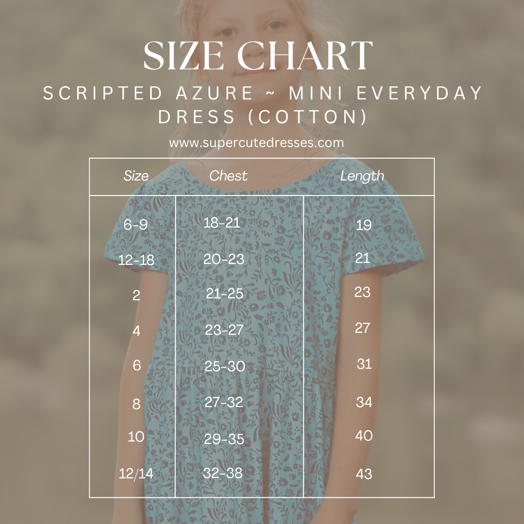 Scripted Azure ~ Mini Everyday Dress