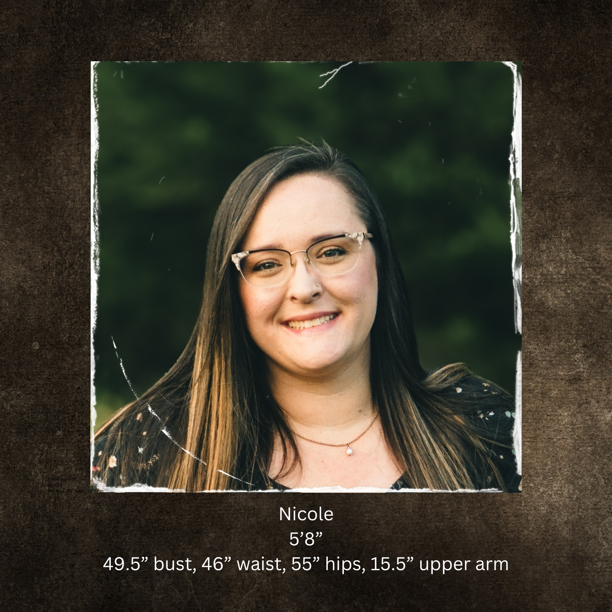 Portrait of a woman with glasses on a dark background