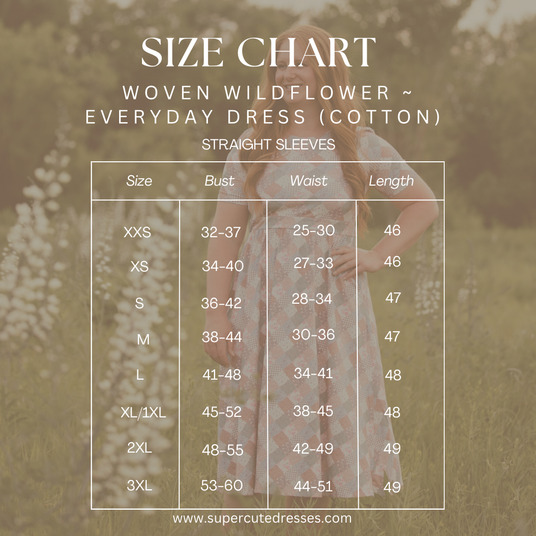 Woven Wildflower ~ Everyday Dress (straight sleeves)