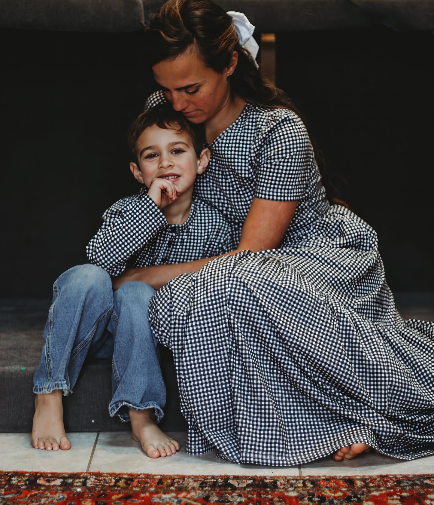 Graphite Gingham ~ Storybook Dress