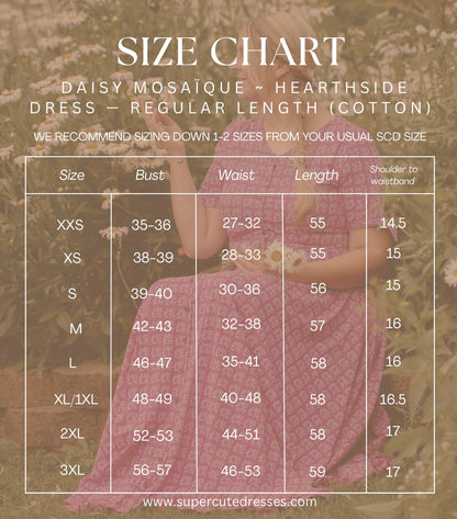 Daisy Mosaïque ~ Hearthside Dress — Cotton Spandex