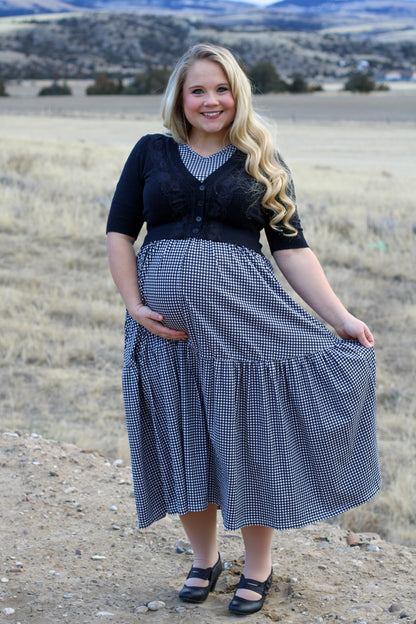 Graphite Gingham ~ Storybook Dress