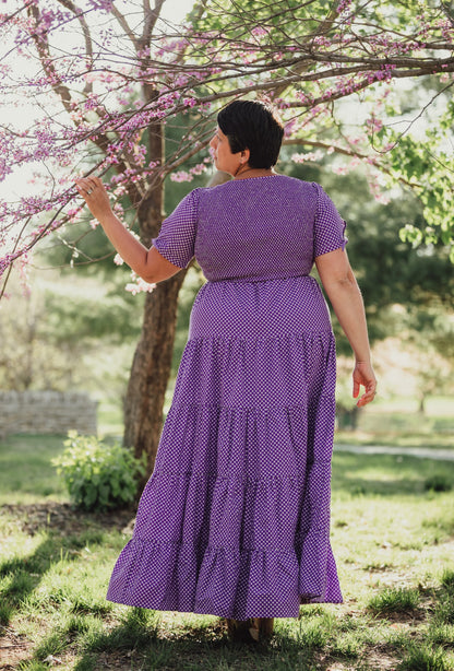 Morning Glory Gingham ~ Nightingale Dress