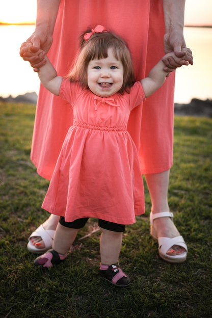Classic Coral ~ Mini Folklore Dress