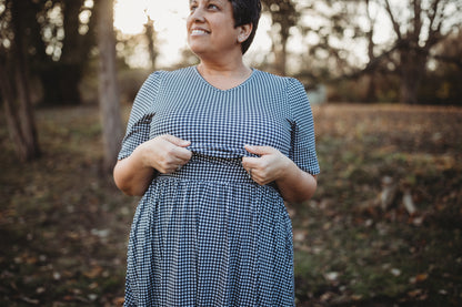 Graphite Gingham ~ Storybook Dress