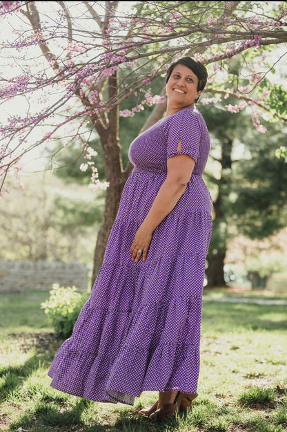 Morning Glory Gingham ~ Nightingale Dress