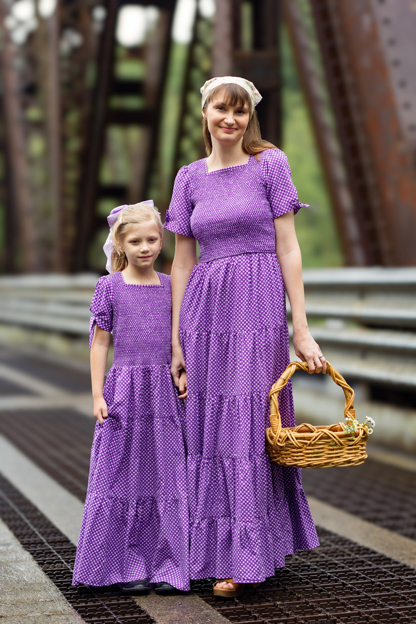 Morning Glory Gingham ~ Nightingale Dress