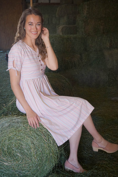 Pastel Pinstripes ~ Rowena Dress