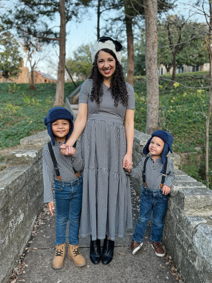 Graphite Gingham ~ Storybook Dress