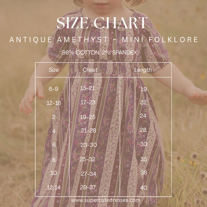 Antique Amethyst ~ Mini Folklore Dress