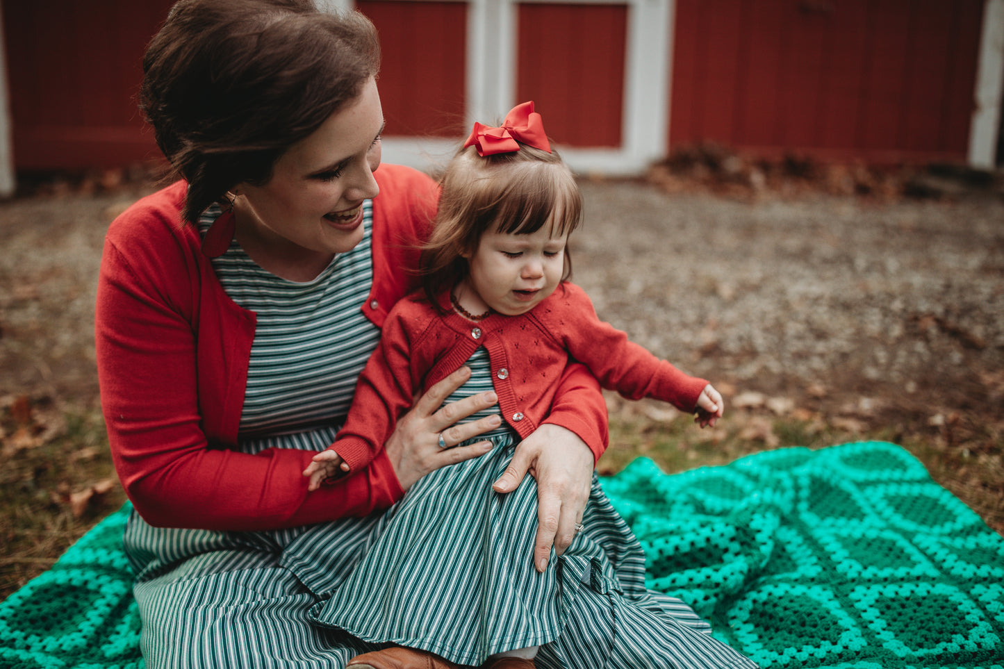 Yuletide Pinstripes ~ Everyday Dress