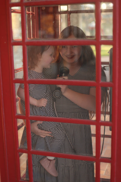 Graphite Gingham ~ Storybook Dress