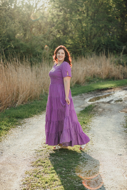 Morning Glory Gingham ~ Nightingale Dress