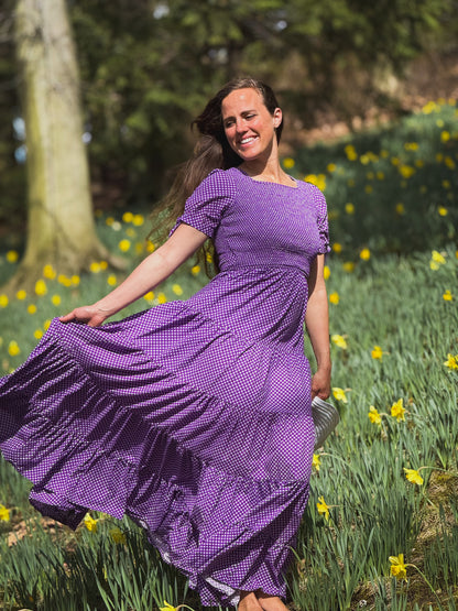 Morning Glory Gingham ~ Nightingale Dress