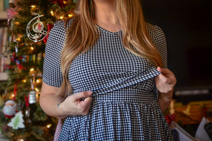 Graphite Gingham ~ Storybook Dress