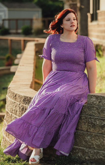 Morning Glory Gingham ~ Nightingale Dress