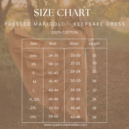 Pressed Marigold ~ Keepsake Dress