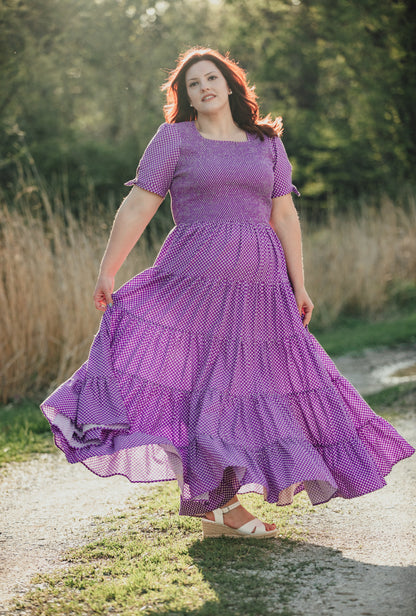Morning Glory Gingham ~ Nightingale Dress