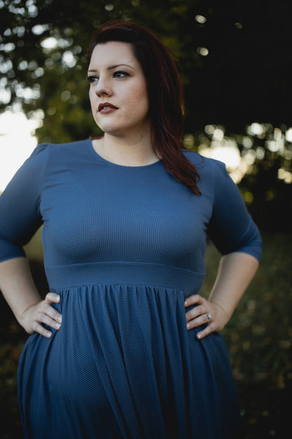 Indigo Lattice ~ Faye Dress
