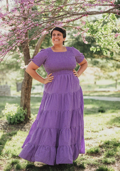 Morning Glory Gingham ~ Nightingale Dress