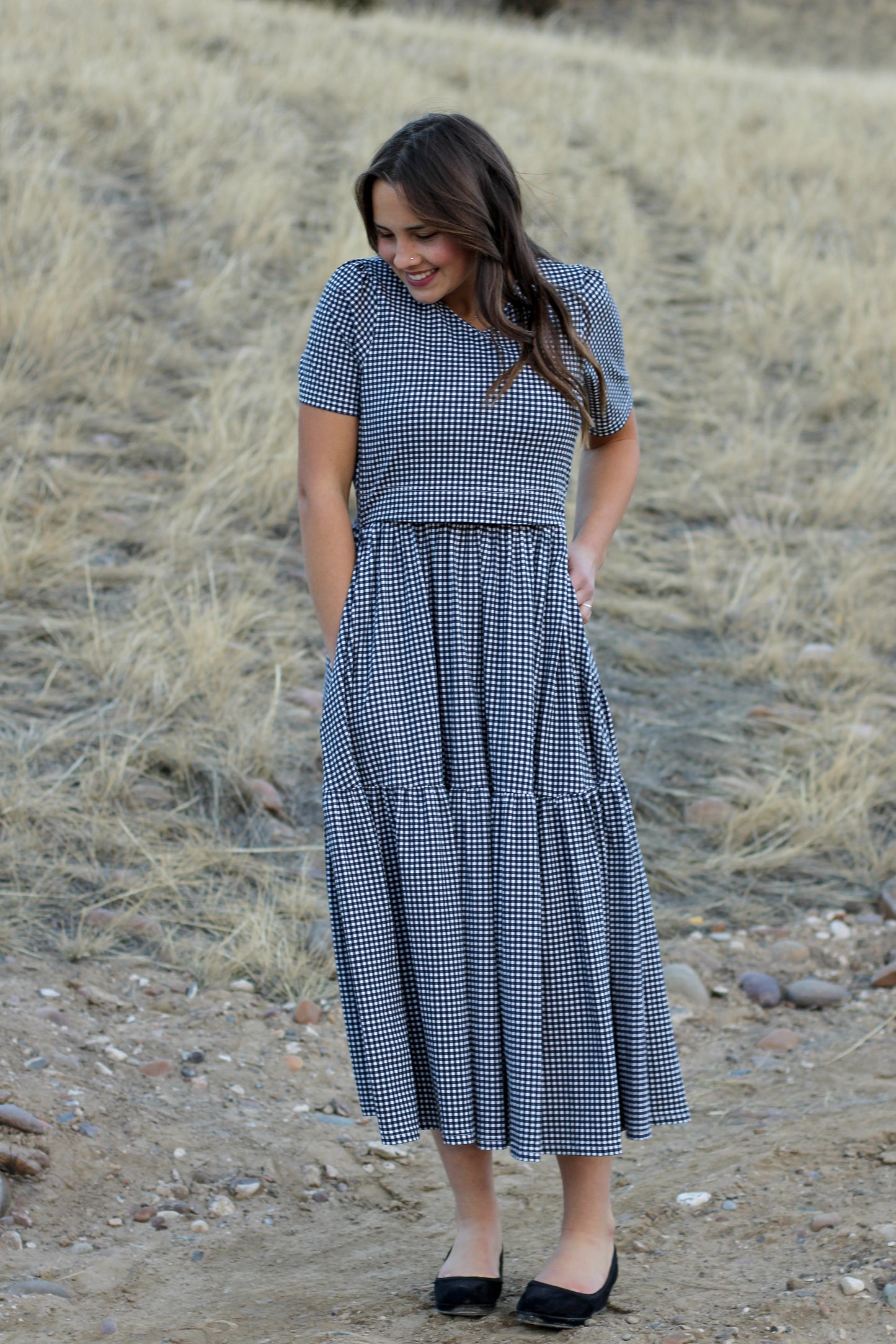 Graphite Gingham ~ Storybook Dress