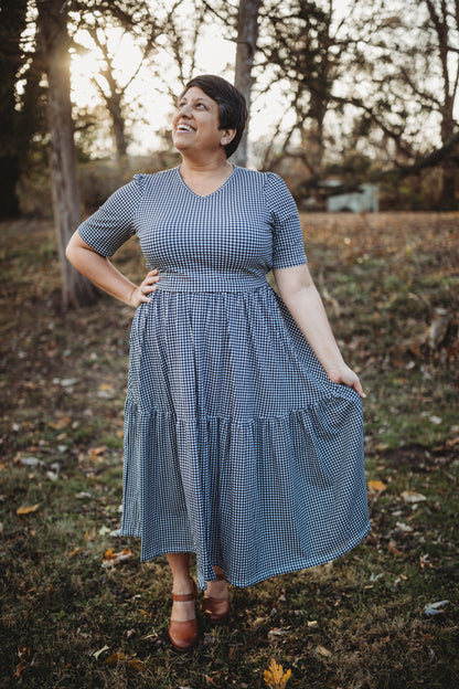 Graphite Gingham ~ Storybook Dress