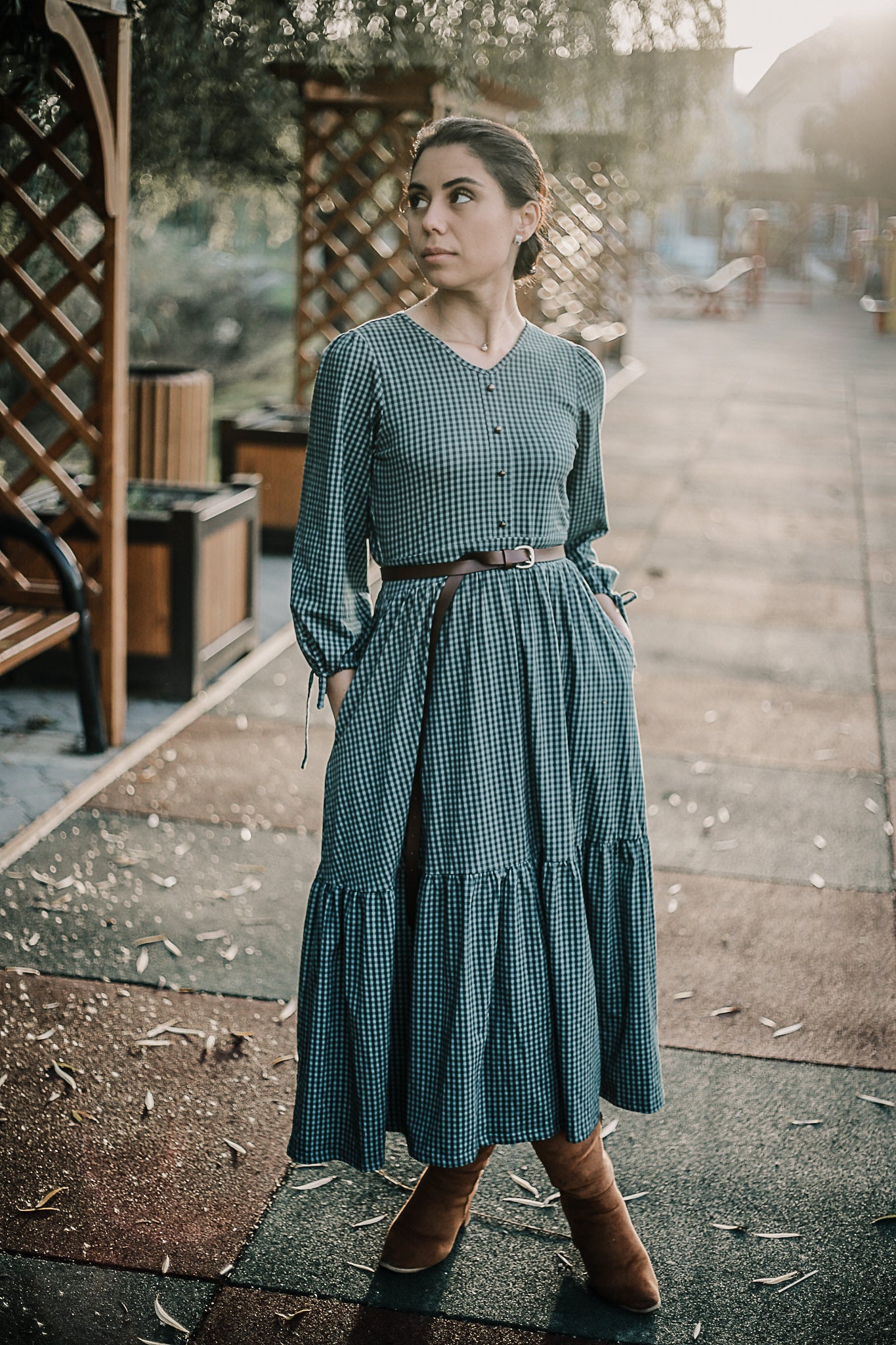 Spruce Gingham ~ Hinterland Dress