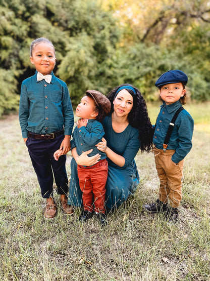 Indigo Lattice ~ Boy’s Brave Button-up