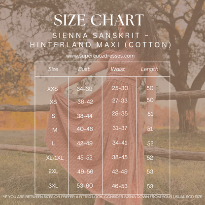 Sienna Sanskrit ~ Hinterland Maxi