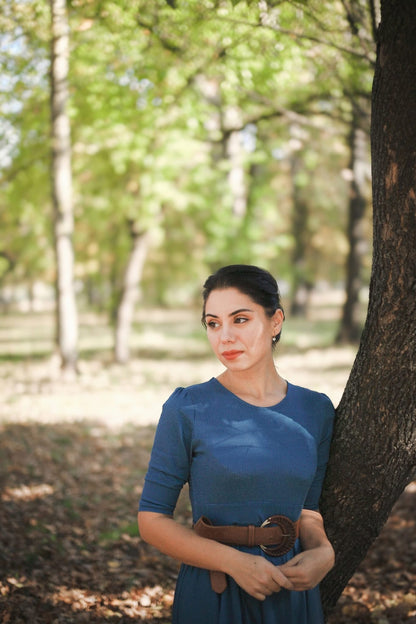 Indigo Lattice ~ Faye Dress