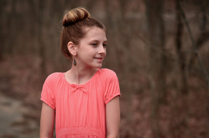 Classic Coral ~ Mini Folklore Dress