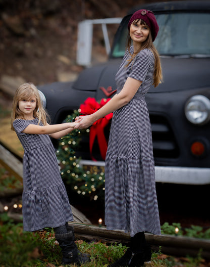 Graphite Gingham ~ Storybook Dress