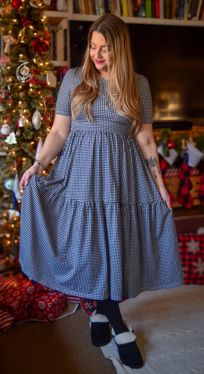 Graphite Gingham ~ Storybook Dress