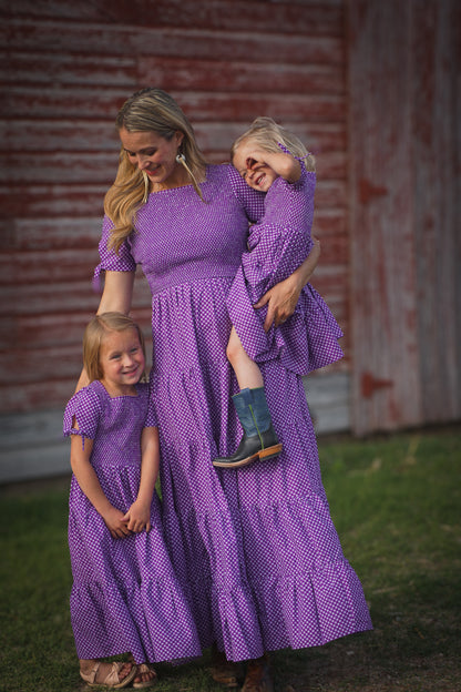 Morning Glory Gingham ~ Nightingale Dress