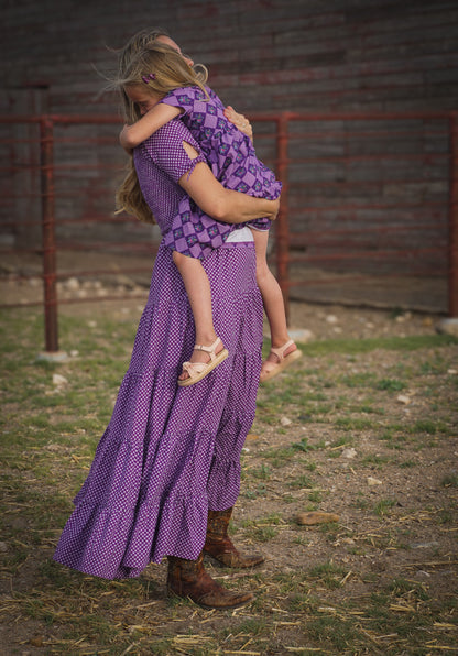 Morning Glory Gingham ~ Nightingale Dress