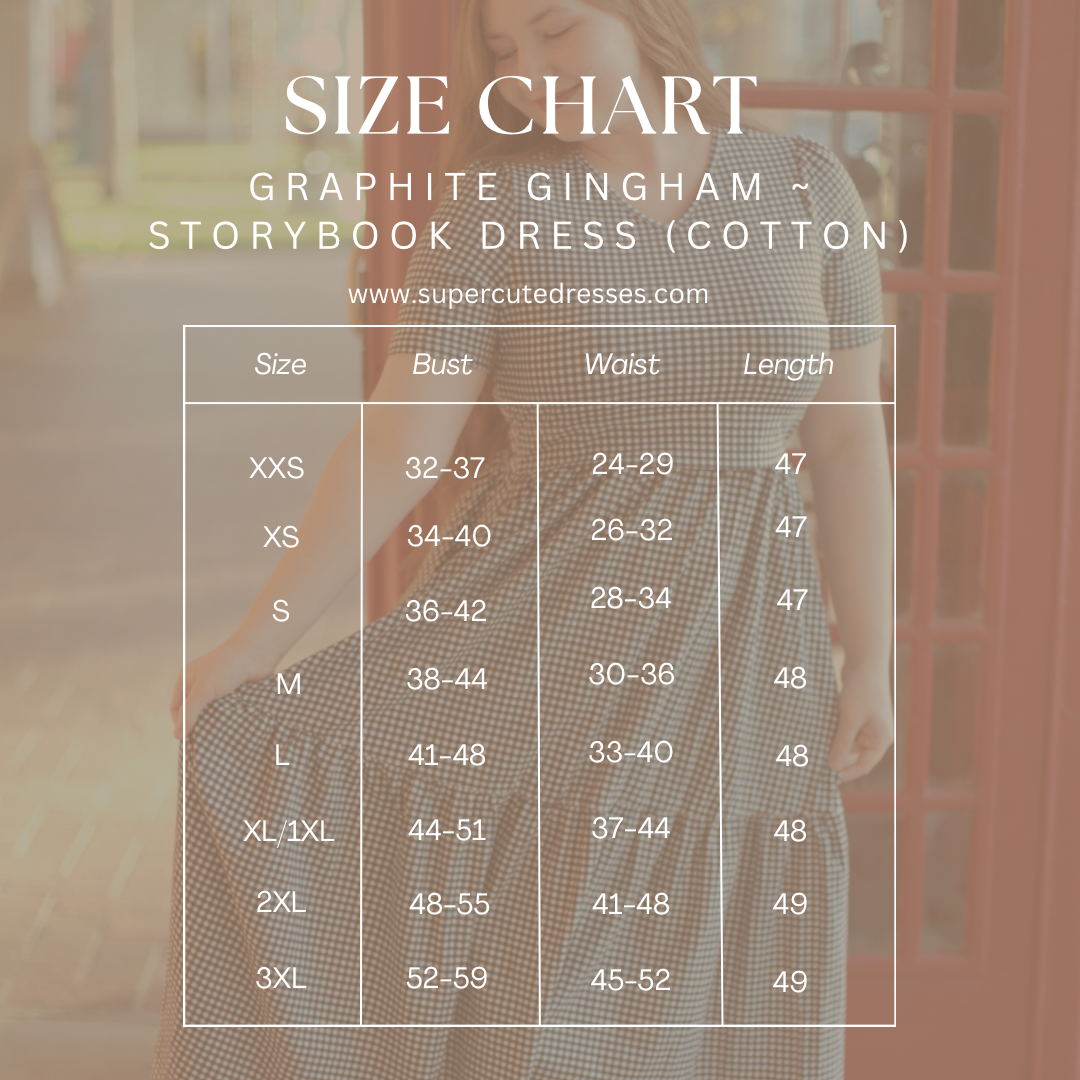 Graphite Gingham ~ Storybook Dress