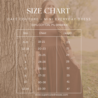 Café Couture ~ Mini Everyday Dress