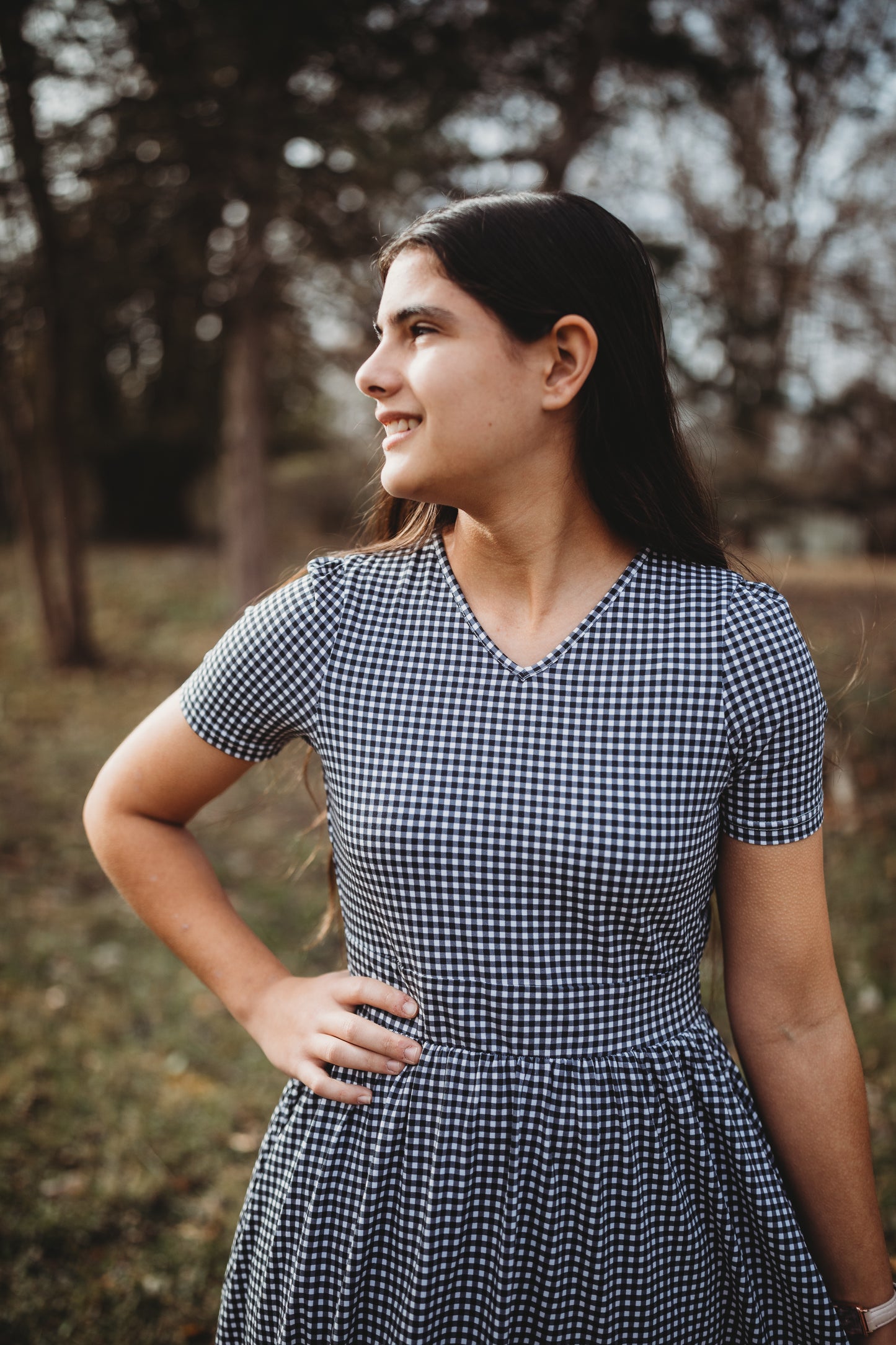 Graphite Gingham ~ Storybook Dress