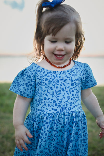 Scripted Azure ~ Mini Everyday Dress