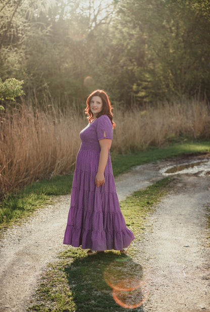 Morning Glory Gingham ~ Nightingale Dress