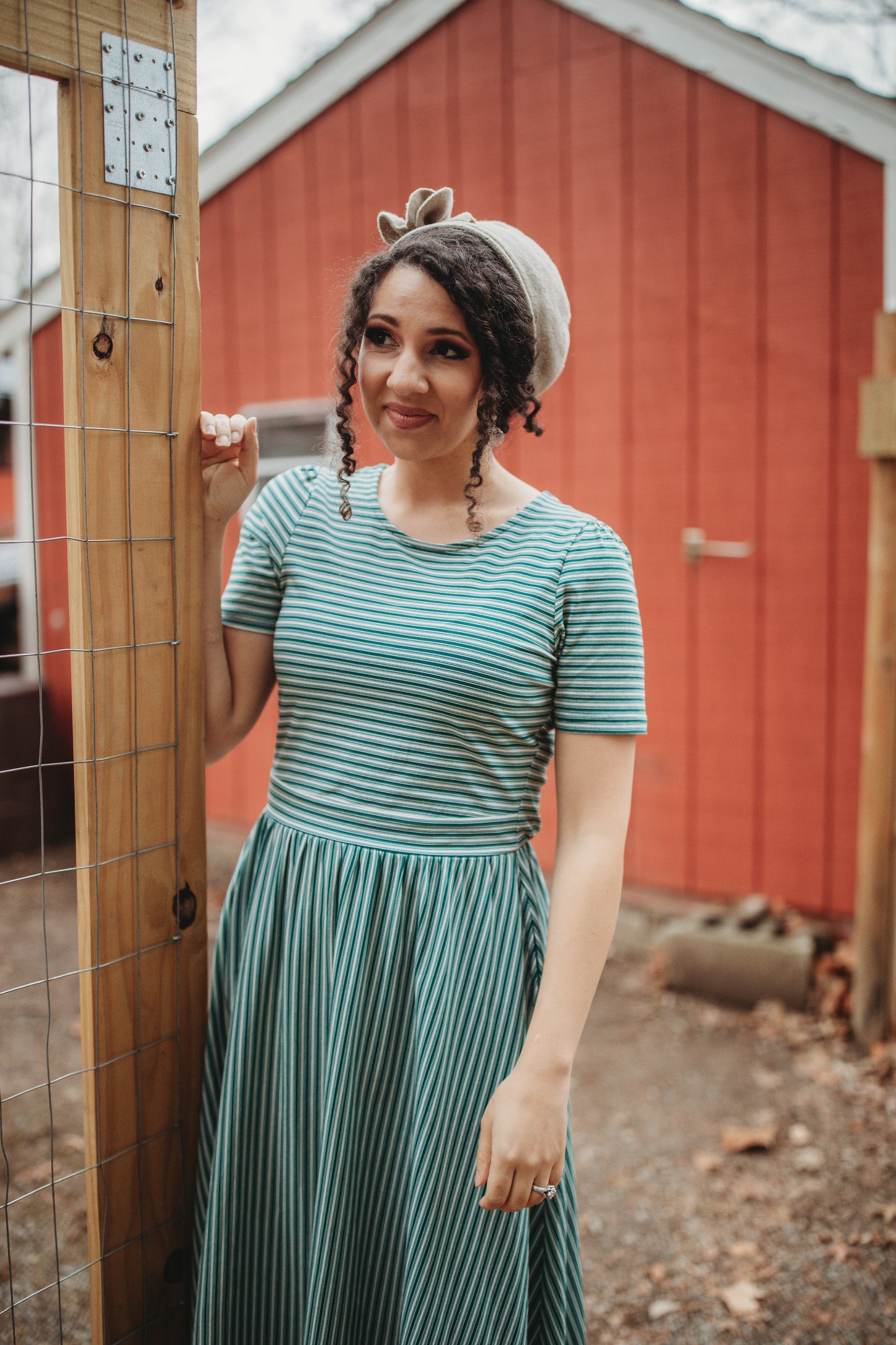 Yuletide Pinstripes ~ Everyday Dress