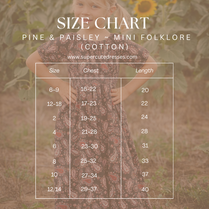 Pine & Paisley ~ Mini Folklore Dress