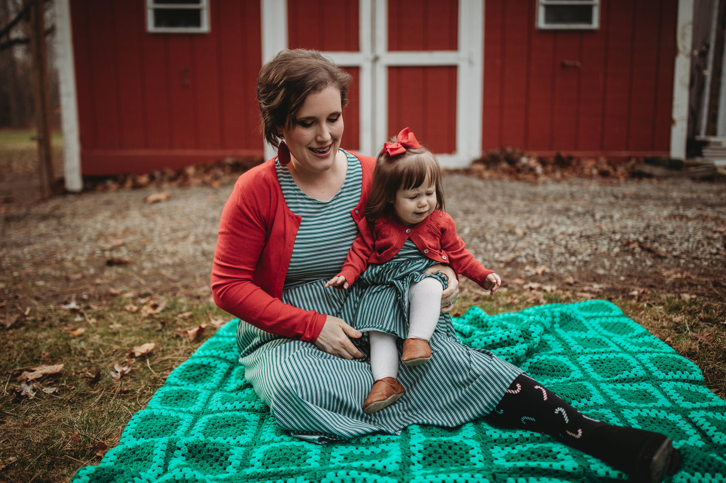 Yuletide Pinstripes ~ Everyday Dress