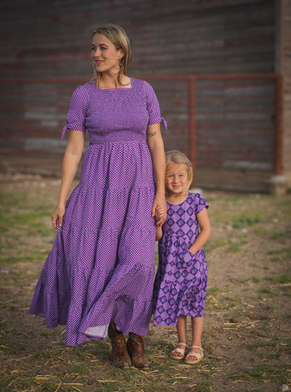 Morning Glory Gingham ~ Nightingale Dress