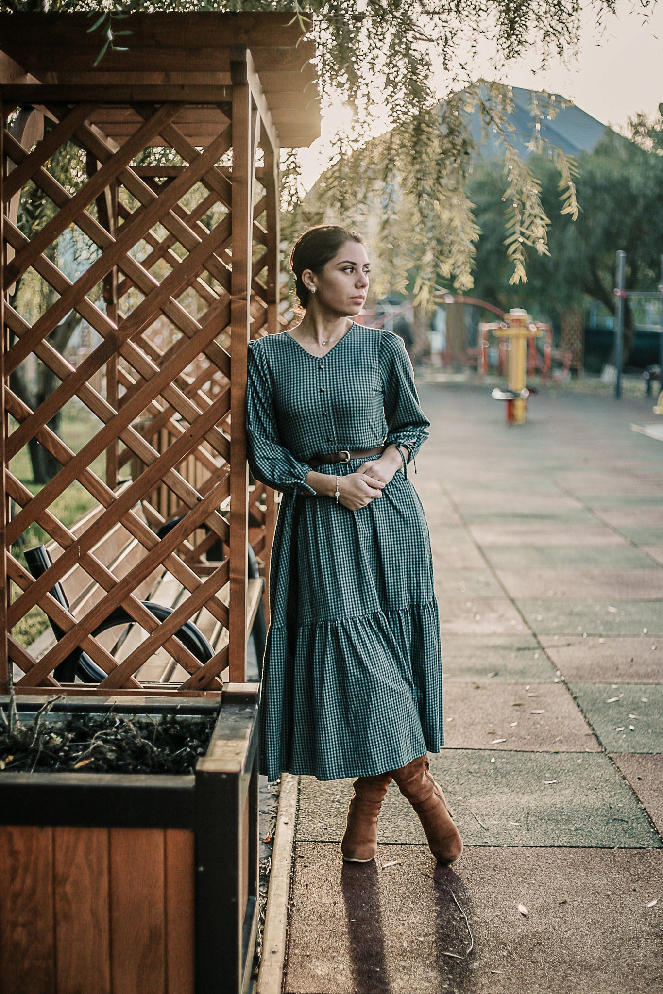 Spruce Gingham ~ Hinterland Dress