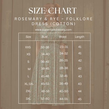 Rosemary & Rye ~ Folklore Dress