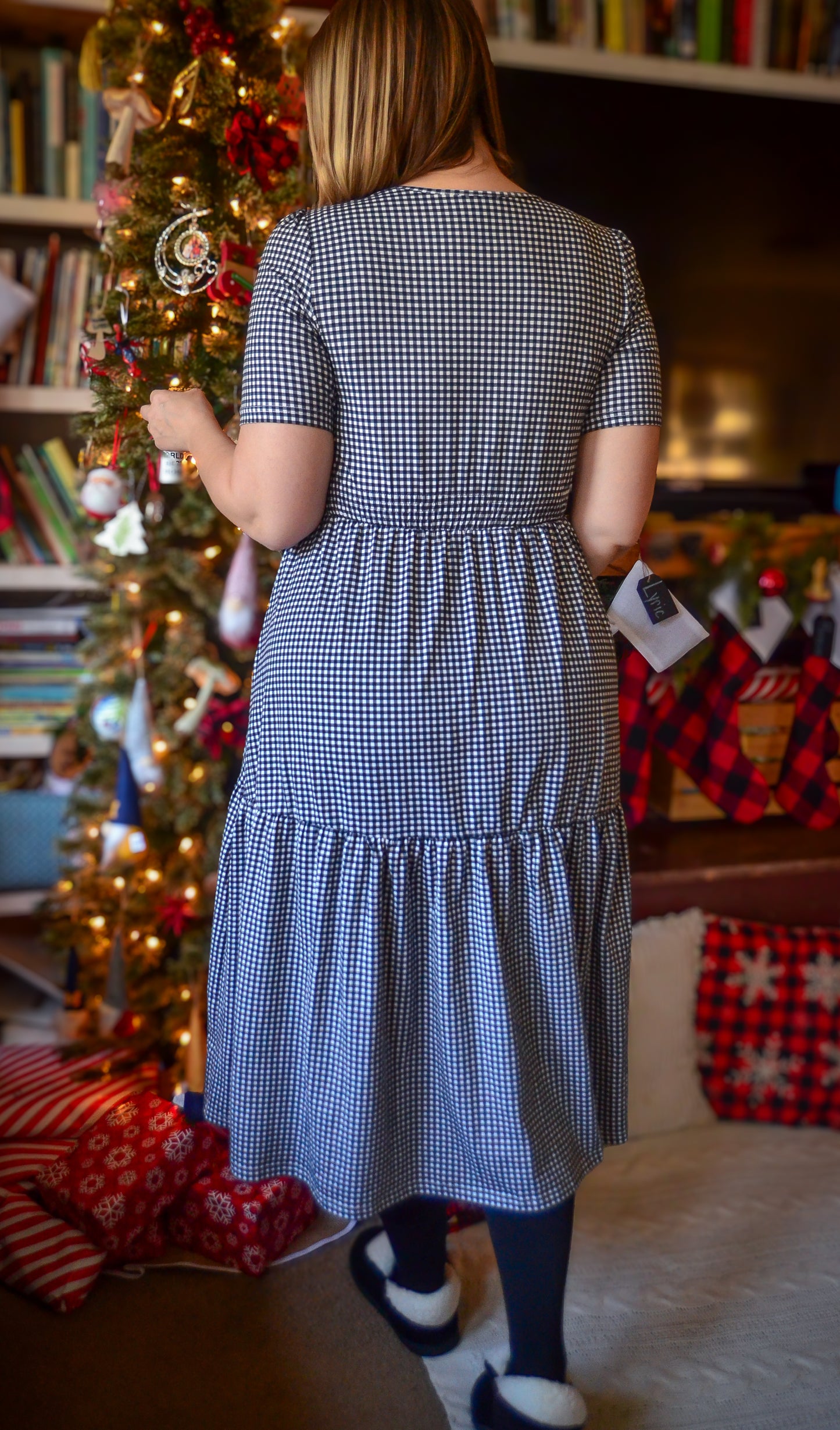 Graphite Gingham ~ Storybook Dress