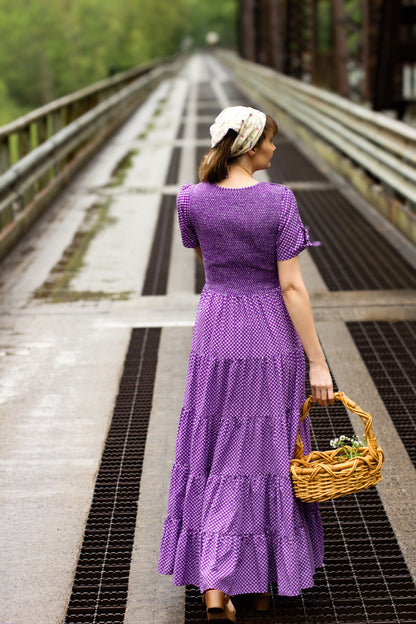 Morning Glory Gingham ~ Nightingale Dress