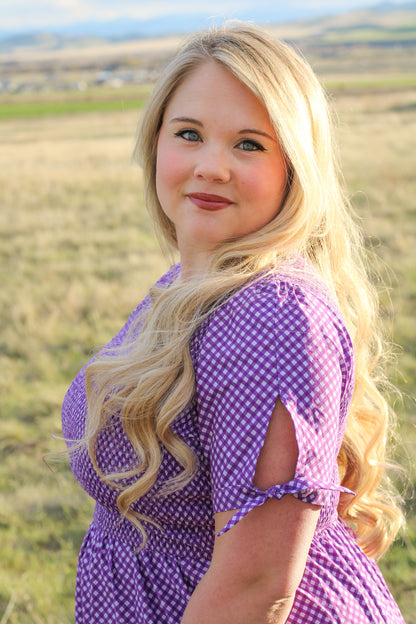 Morning Glory Gingham ~ Nightingale Dress