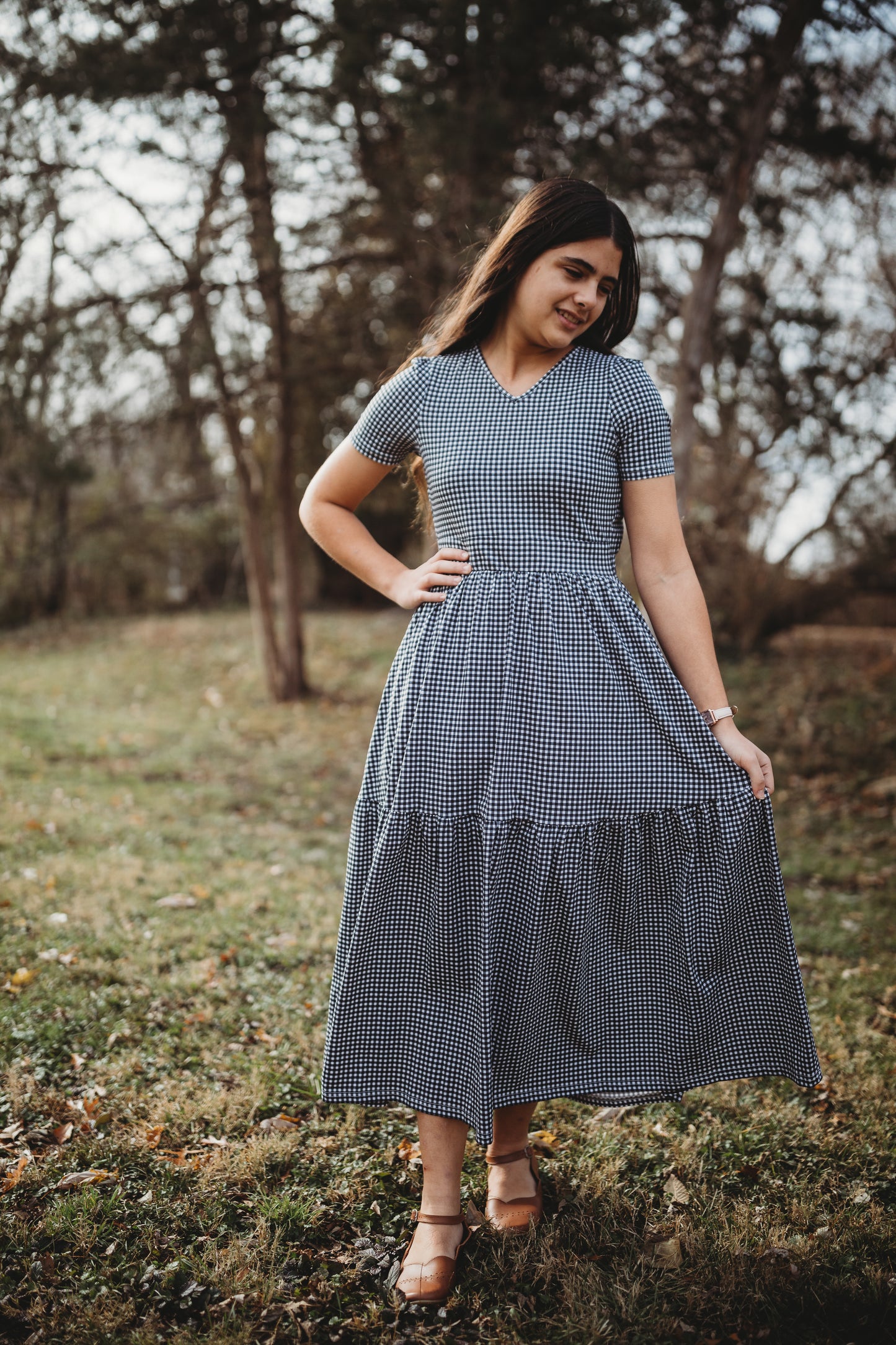 Graphite Gingham ~ Storybook Dress